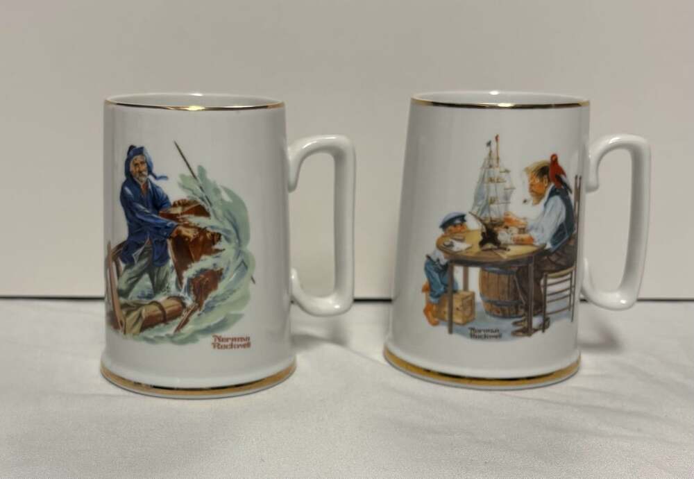 Norman Rockwell Vintage 1985 Museum Collection The Seafarers Porcelain Tankard M